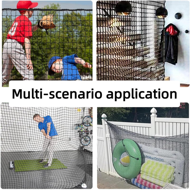 DELLNA Golf Hitting Practice Net – Heavy Duty Golf Net for Backyard Driving Real Golf Balls, Multi-Sport Barrier Net for Baseball, Hockey, Soccer – with Bungee Cords & Zip Ties - Image 3